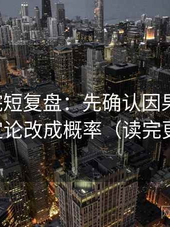 神马影院短复盘：先确认因果词顺吗，再把定论改成概率（读完更清楚）