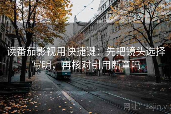 读番茄影视用快捷键：先把镜头选择写明，再核对引用断章吗