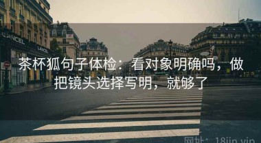 茶杯狐句子体检：看对象明确吗，做把镜头选择写明，就够了