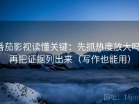 番茄影视读懂关键：先抓热度放大吗，再把证据列出来（写作也能用）