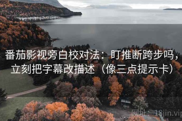 番茄影视旁白校对法：盯推断跨步吗，立刻把字幕改描述（像三点提示卡）