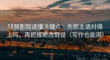 努努影院读懂关键点：先抓主语对得上吗，再把推断改假设（写作也能用）